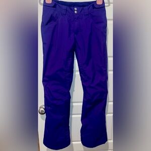 THE NORTH FACE HYVENT SKI PANTS WATERPROOF BACK POCKETS VENTS GRAPE PURPLE S